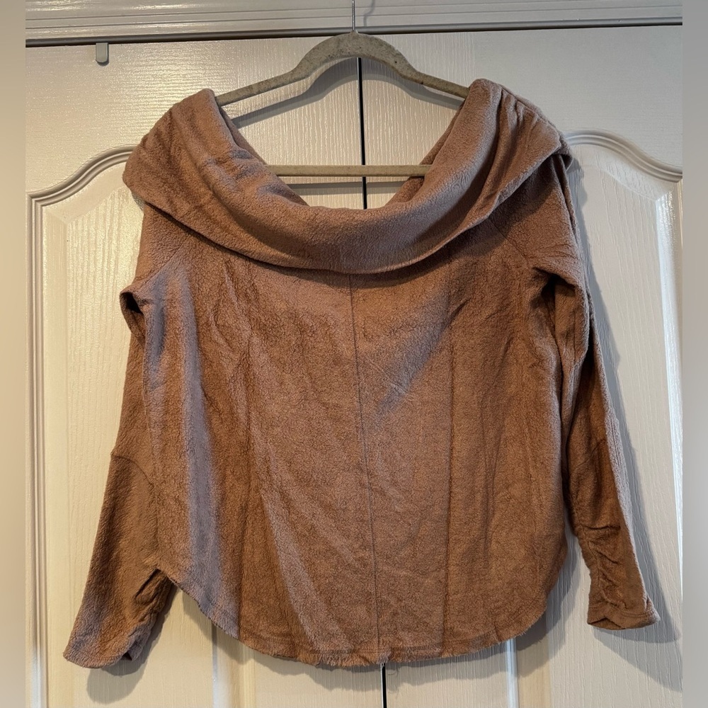 Free People Intimately Dusty Rose Cozy Off the Shoulder Sweater - Size S